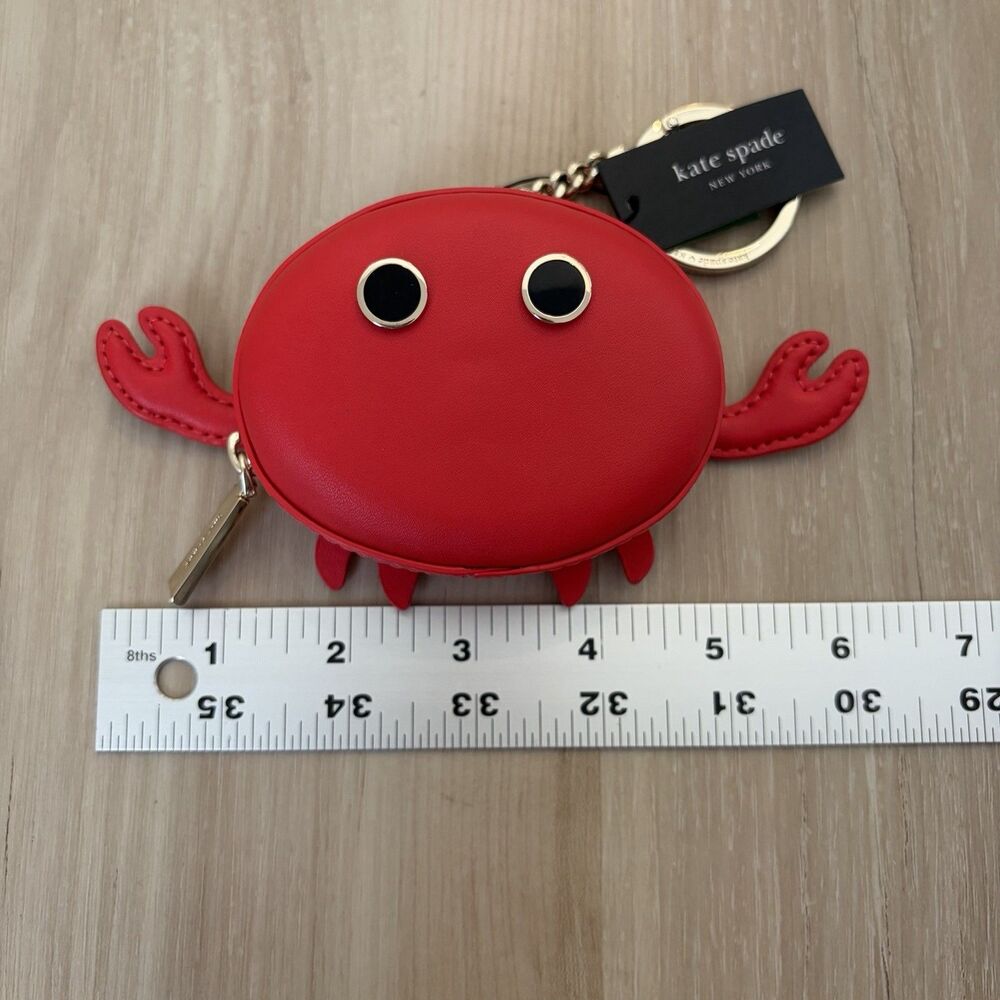 Kate Spade Pinch Me Crab Coin Purse Bag charm Keychain - Picture 7 of 8